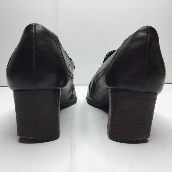 Vintage Womens Kim Rogers Brown Ankle Bootie Block Heels Church Office Size 9 - Picture 4 of 10